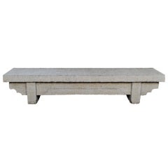 20th Century Chinese Low Limestone Bench