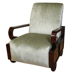 Antique Chinese Deco Club Chair