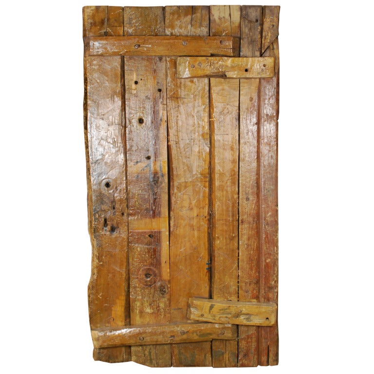 19th Century Tibetan Painted Door 1