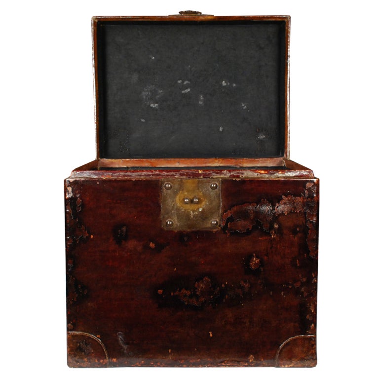 19th Century Chinese Lacquered Robe Trunk