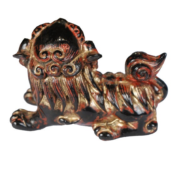 Asian Pair of Early 20th Century Chinese Fu Dogs