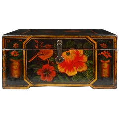 Antique Early 20th Century Painted Treasure Box