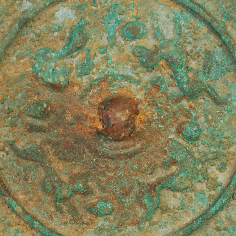 Chinese Han Period Bronze Mirror on Stand