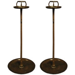 Pair of 19th Century Japanese Candlesticks