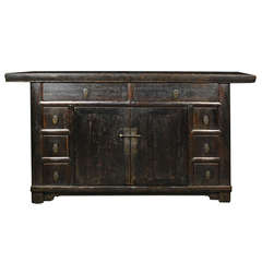 Antique 19th Century Chinese Eight Drawer Two Door Coffer