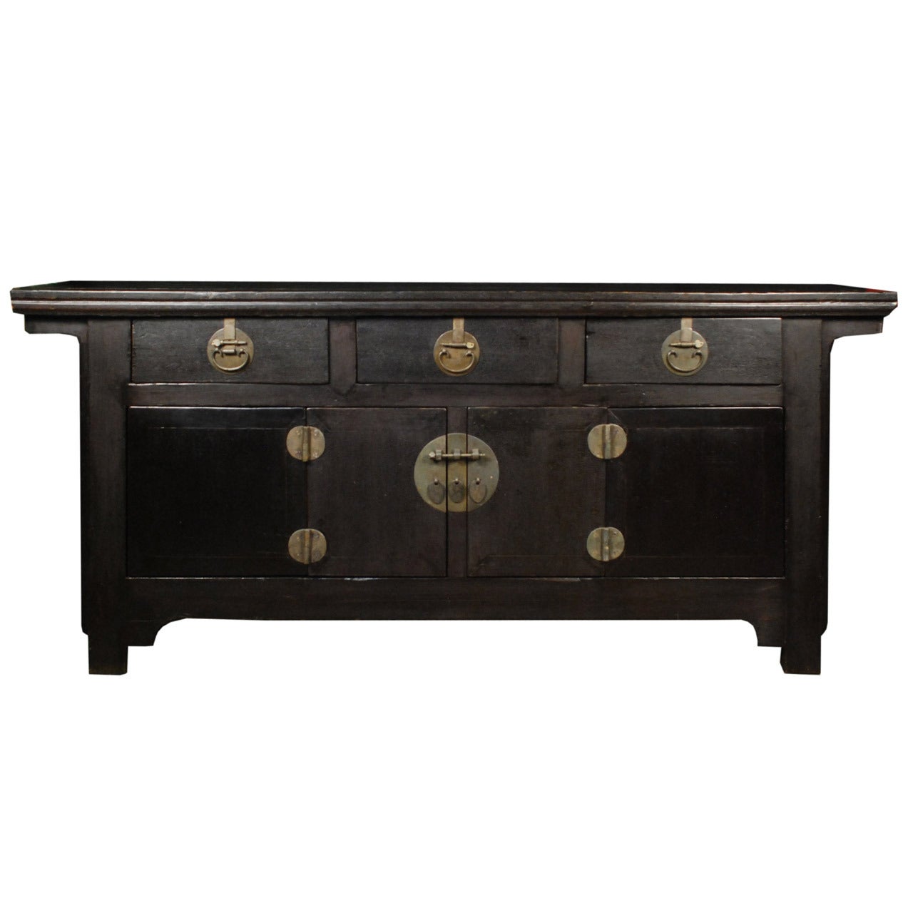 19th Century Chinese Three Drawer Two Door Altar Coffer