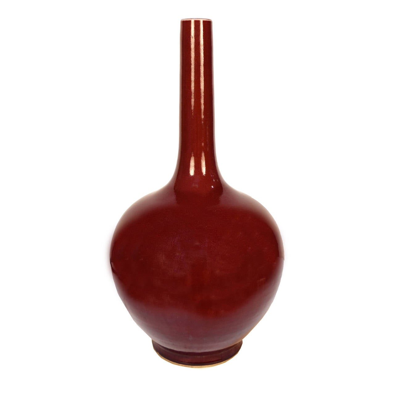 A pair of porcelain oxblood red gooseneck shape vases from Jiangxi Province, China.

Pagoda Red Collection