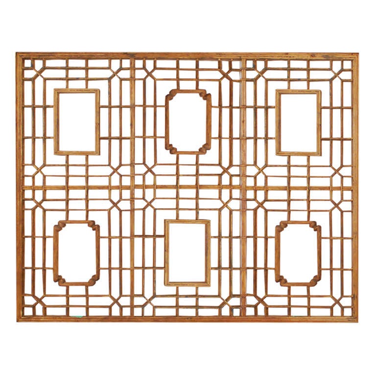 A Grand Early 20th Century Chinese Lattice Panel In Excellent Condition In Chicago, IL