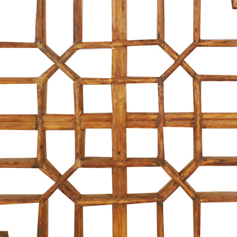 Cypress A Grand Early 20th Century Chinese Lattice Panel