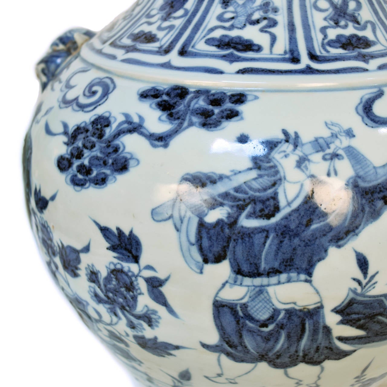 Ming Style Blue and White Vase In Excellent Condition In Chicago, IL