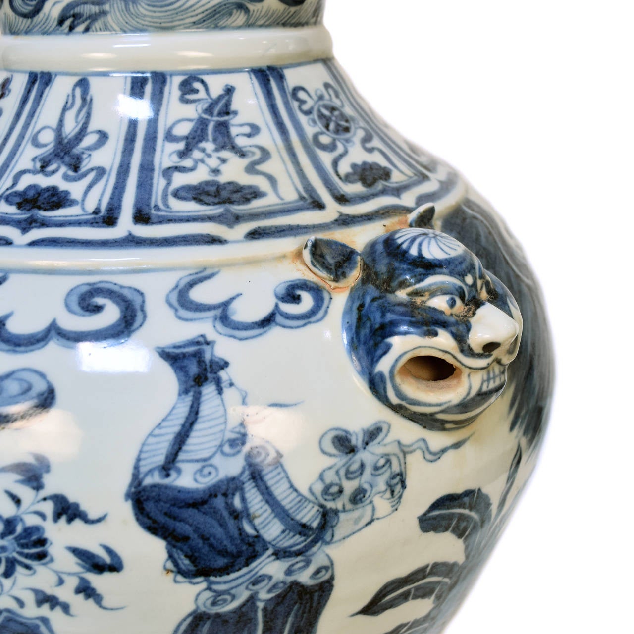 20th Century Ming Style Blue and White Vase