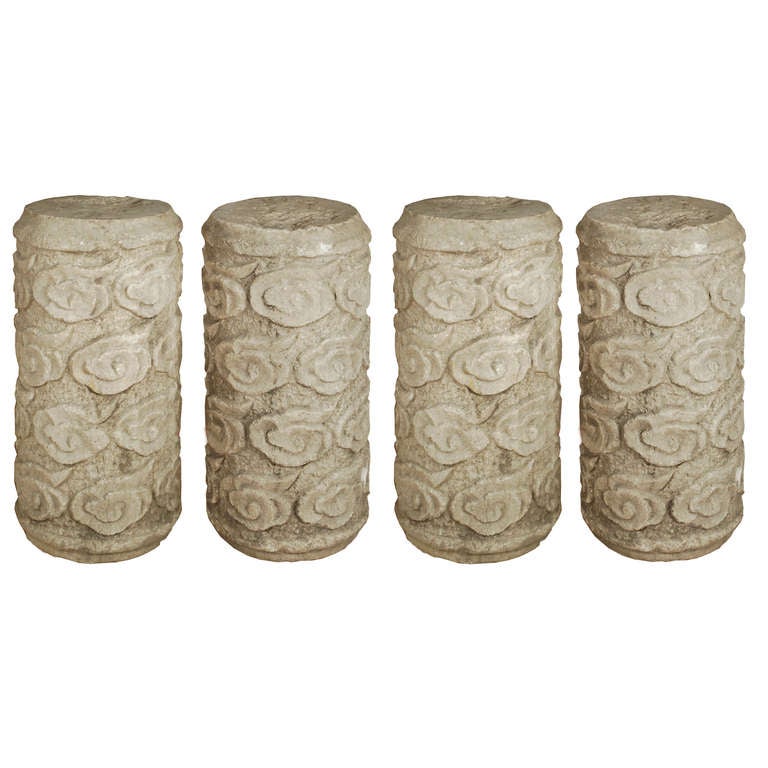 Set of Four Early 19th Century Chinese Cloud Columns In Excellent Condition In Chicago, IL