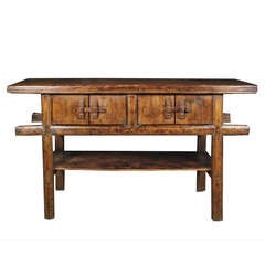 Antique Early 20th Century Chinese Provincial Four Door Table