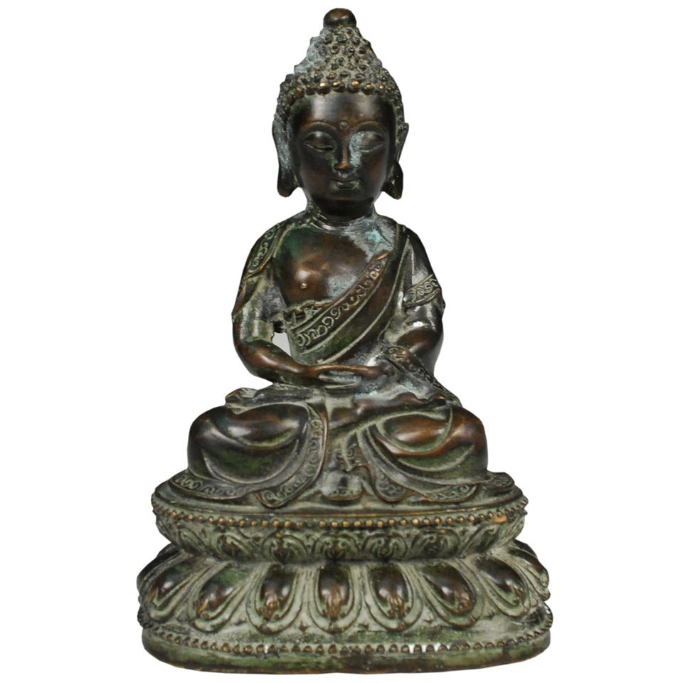 Early 20th Century Tibetan Bronze Buddha