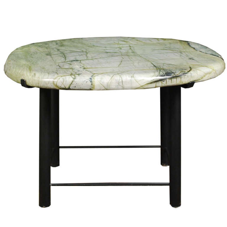 Chinese Greenery Stone Top Low Table