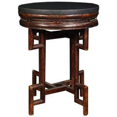 Antique 19th Century Chinese Washing Stand with Flamed Granite Top