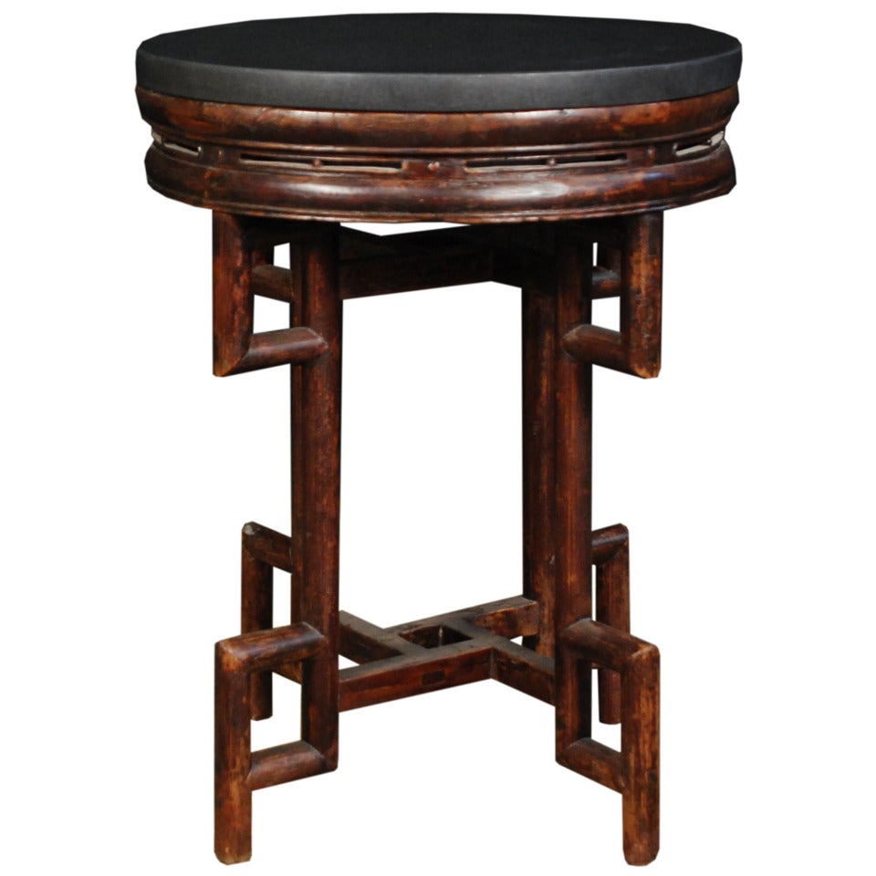19th Century Chinese Washing Stand with Flamed Granite Top