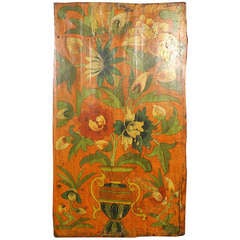 20th Century Tibetan Floral Painted Door