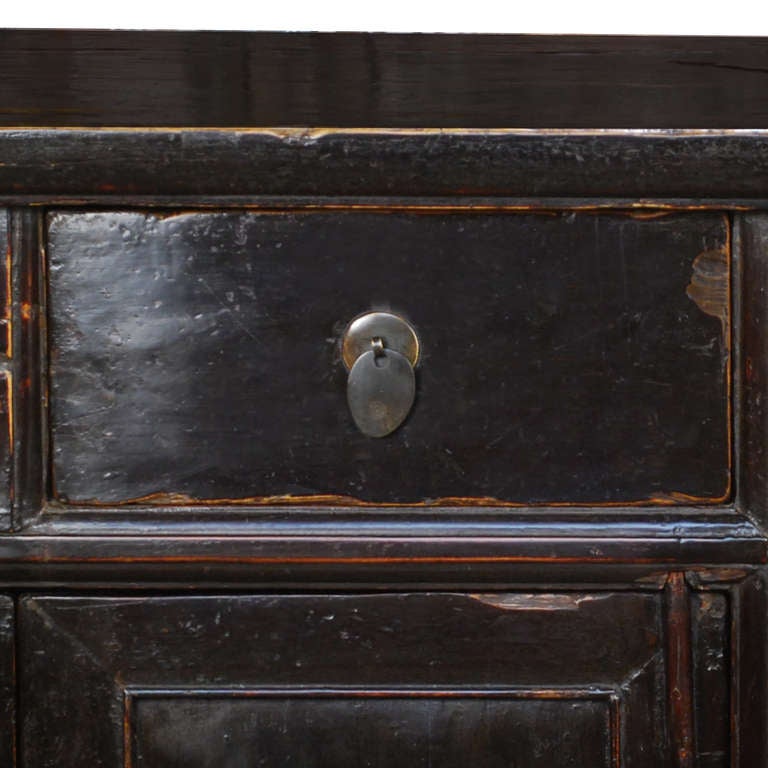 Elm 19th Century Chinese Six-Door Four-Drawer Coffer