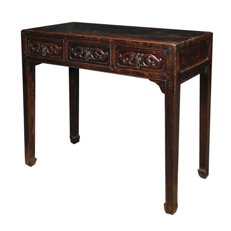 19th Century Chinese Three Drawer Altar In Excellent Condition In Chicago, IL