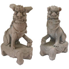 17th Century Chinese Late Ming Dynasty Stone Lions