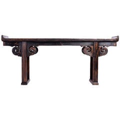 19th Century Chinese Lacquered Courtyard Table