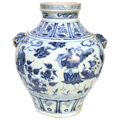 Ming Style Blue and White Vase