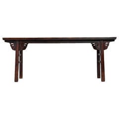 Antique 19th Century Chinese Painting Table with Ming Legs