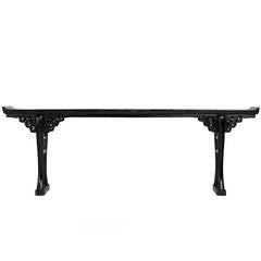Early 20th Century Chinese Black Lacquer Eight Table 5