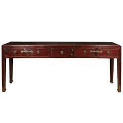 19th Century Chinese Five Drawer Table