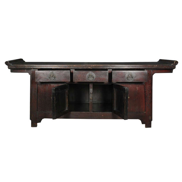 19th Century Chinese Coffer with Everted Ends
