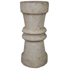 Antique 18th Century Chinese Vase Form Stone Pedestal