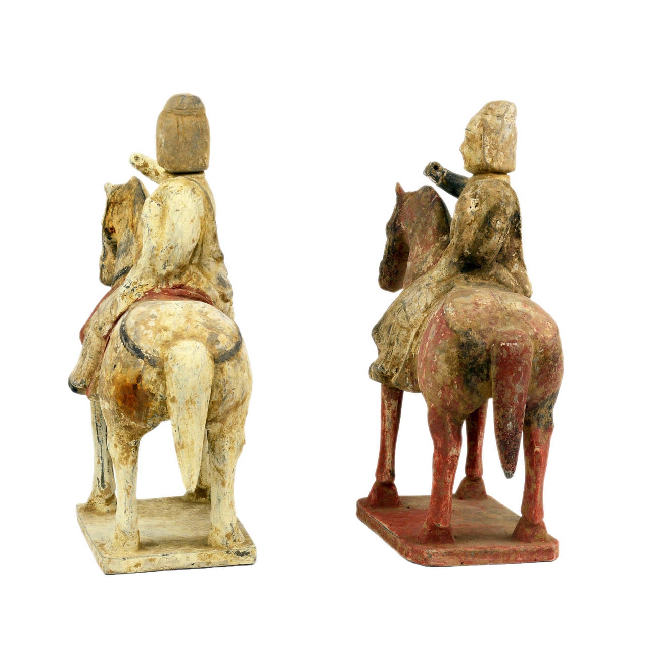 18th Century and Earlier Pair of Northern Qi Dynasty Equestrians