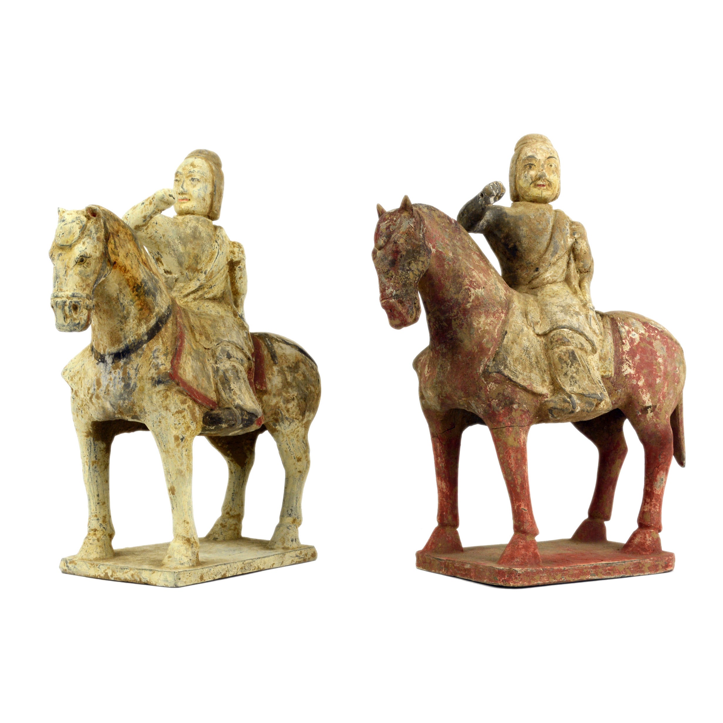 Pair of Northern Qi Dynasty Equestrians