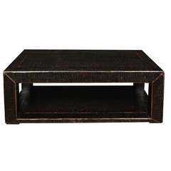 Chinese Black Lacquer Platform Table