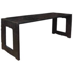Chinese Black Lacquer Calligrapher
s Table