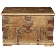 Early 20th Century Chinese Iron Clad Keeper's Trunk