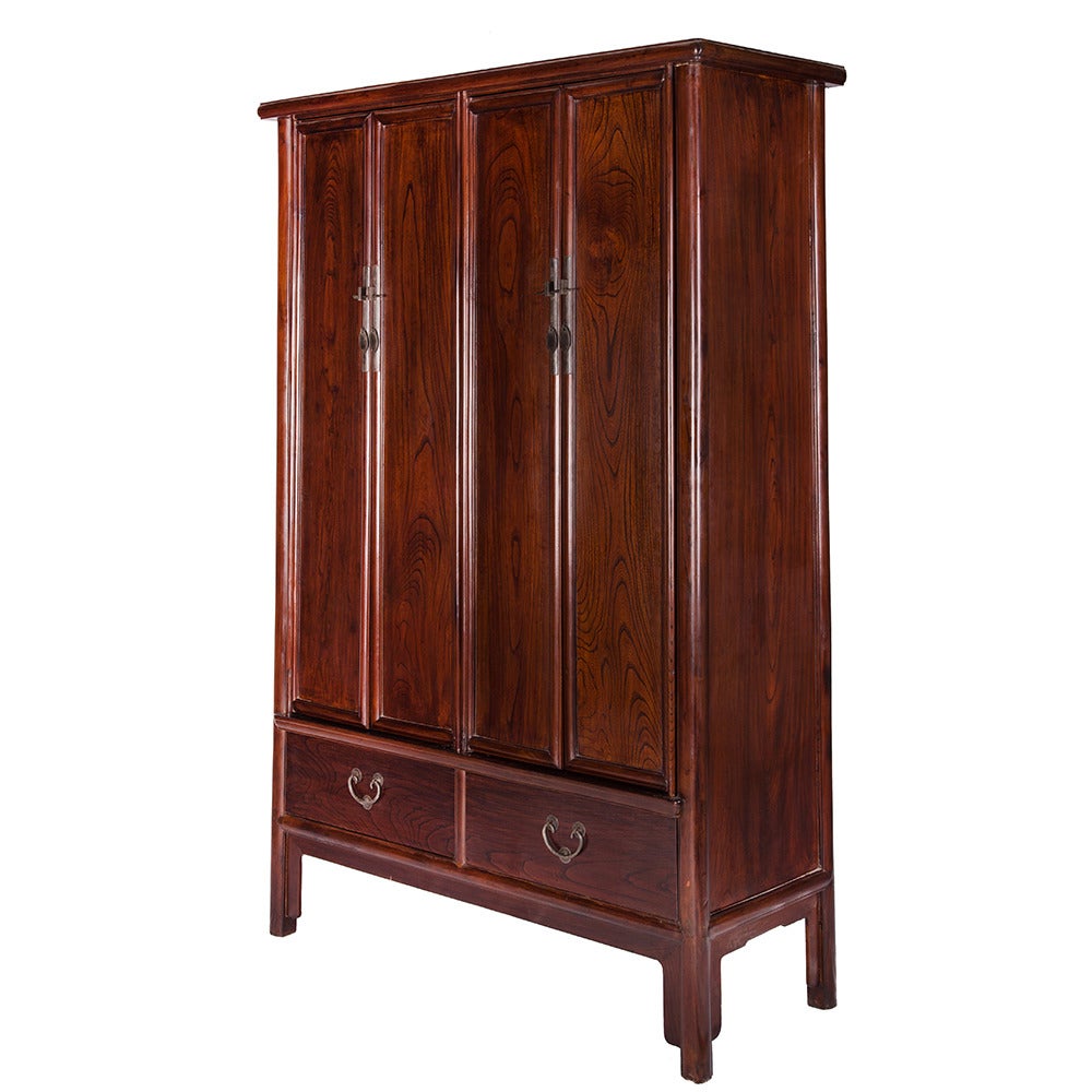Chinese Ming Four-Door Double Tapered Cabinet
