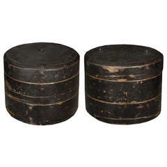 Pair of 19th Century Chinese Daqi Delivery Boxes
