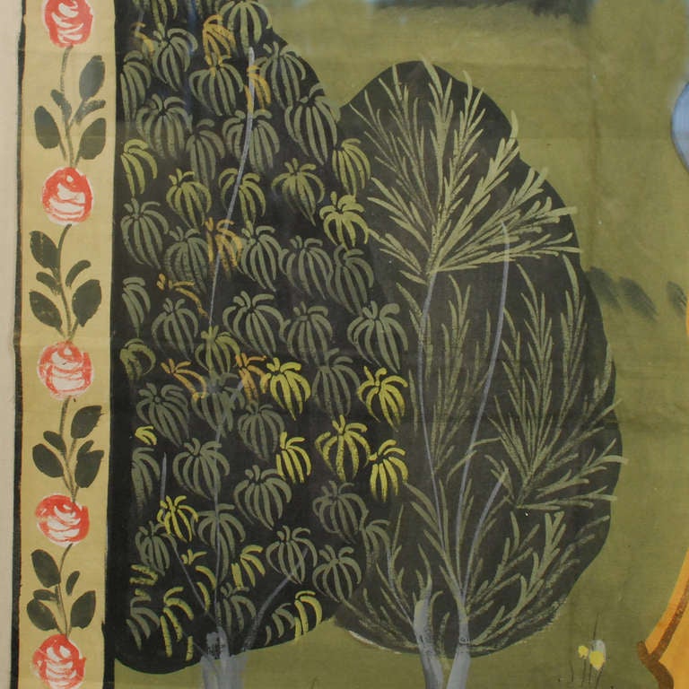 Indian Pichwai Painting In Excellent Condition In Chicago, IL