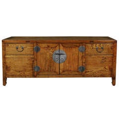 Antique 19th Century Chinese Low Kang Chest