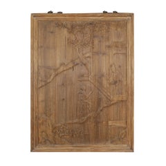 19th Century Chinese Carved Spruce Panel
