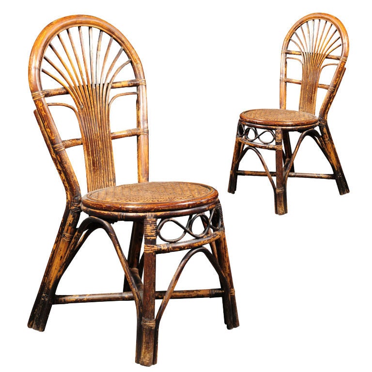 Woven Bamboo and Rattan Chairs