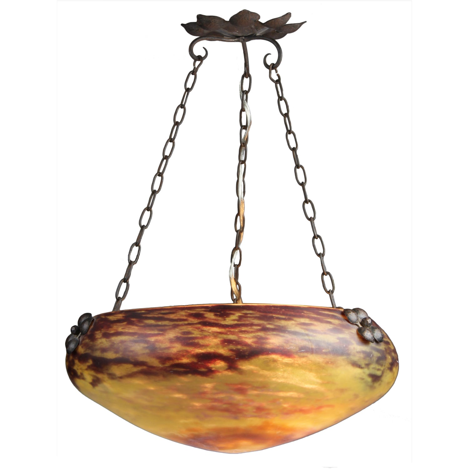 1930
s Daum French Art Nouveau Fixture