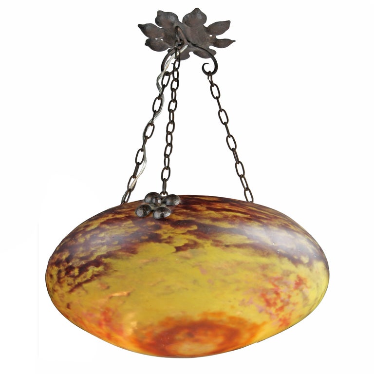 1930's Daum French Art Nouveau Fixture