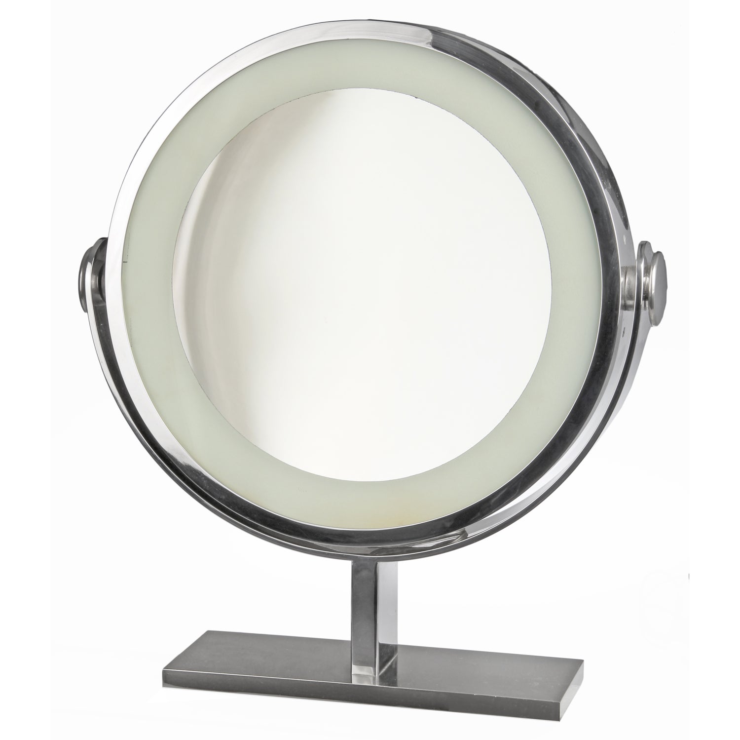 Large Karl Springer Chrome Magnifying Vanity Mirror
