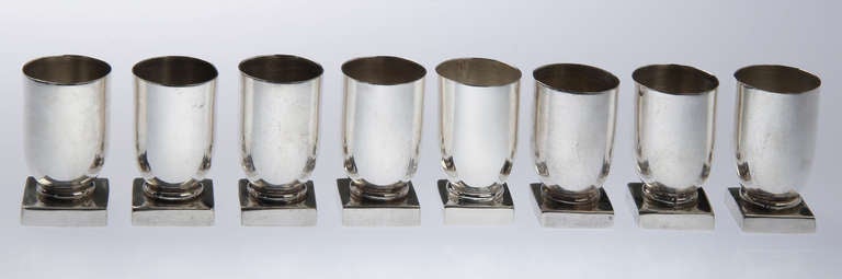 Mexican Sterling Silver Shot Glasses by William Spratling
