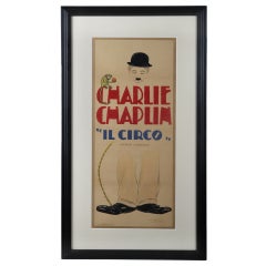 Vintage Italian Poster Of Charlie Chaplin for "Il Circo"