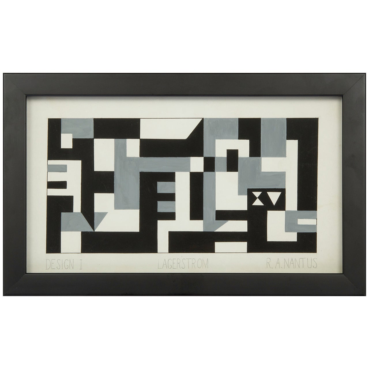 "Design" Cubist Painting by Lagerstrom For Sale