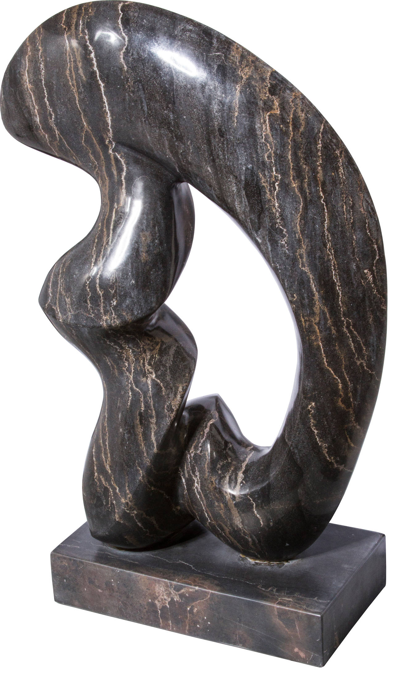 American Biomorphic Marble Sculpture For Sale